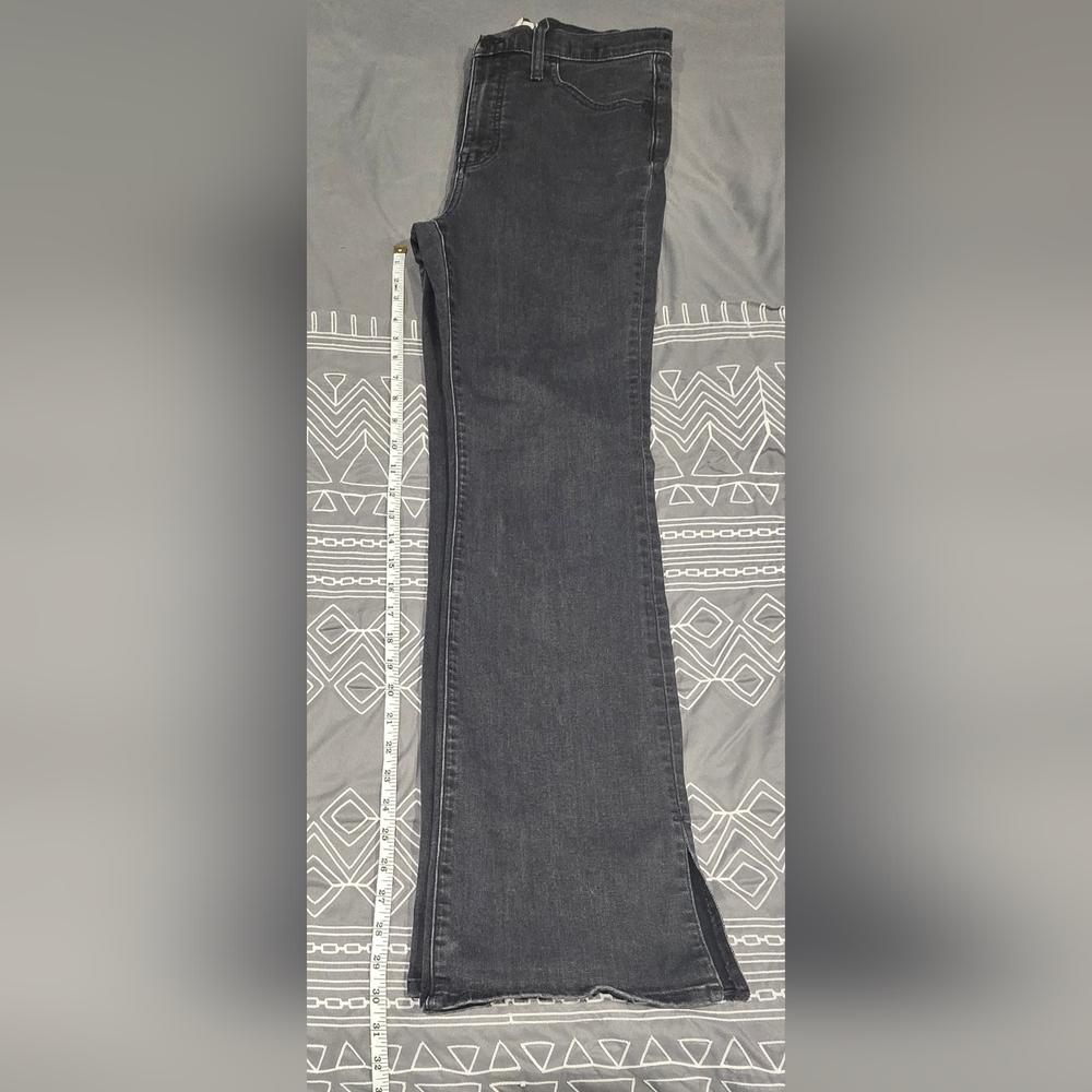 Madewell Roadtripper Skinny Flare With Split Hem In Black Size 29 - Picture 4 of 9